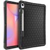 FINTIE Custodia in silicone per Samsung Galaxy Tab S9 FE 5G 10,9 pollici/Galaxy Tab S9 11 pollici 2023, [S portapenne] Honey Comb Series Custodia protettiva leggera antiurto adatta ai bambini, nera