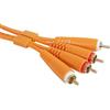 UDG Set di cavi audio RCA - RCA arancione diritto, 1,5 m, compatibile con tutti i dispositivi jack a jack
