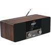 TechniSat DIGITRADIO 3 - Radio Stereo DAB, Impianto compatto (DAB+, VHF, Lettore CD, Bluetooth, USB, Ingresso per cuffie, Ingresso AUX, Radiosveglia, Display OLED, 20 Watt RMS), Noce