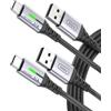 INIU Cavo USB A a USB C, QC 3.1A Nylon Cavo USB Type C Ricarica Rapida | Indicatore LED, Ricarica Rapida, USBC Nylon Cavo per iPhone 18 17 16 Pro Max, Samsung Galaxy S26 S25 Ultra, Pixel 10, 1m+1m