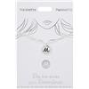 Depesche 4710-029 - Collana con lettera M placcata in argento, regolabile in lunghezza (42 cm + 5 cm), ideale come regalo o piccola attenzione, colore: argento