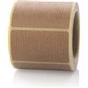 MD Labels 250 etichette in carta kraft marrone su rotolo 50 x 30 mm adesivi naturali con manica da 40 mm, adesivi vintage per decorazioni e confezioni