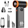 Generisch Soffiatore elettrico ad aria compressa Portatile 130000 RPM 5 Velocità | Soffiatore D'Aria PC, Pulitore E Aspirapolvere Per Tastiera, Computer, PC, Auto, Ventola, Griglia, Condizionator
