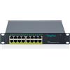 Digitus Switch PoE+ non gestito da 10 pollici con 16 porte Gigabit, 135 W (16 porte), Switch di rete, Nero