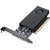 Lenovo Scheda grafica NVIDIA RTX A400 4GB 4xmini-DP GDDR6 (4 GB, GDDR6), Scheda grafica, Nero