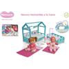 Set di 2 bambole bebè con lettini, fiaba e lampada NENUCO-HERMANITAS-A-LA-CAMA