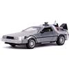 Auto in metallo in scala con luci e modalità hovercraft REGRESO-AL-FUTURO-DELORE