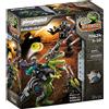 Dinosauro contro robot da combattimento con figure e cannoni DINO RISE T-REX 706