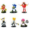 BIZAK Confezione da 6 figure snodabili SONIC-THE-HEDGEHOG 7,5 CM