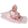 ANTONIO JUAN Bambola neonata con copertina imbottita RECIEN-NACIDA-PIPA 42 CM
