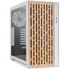 Case per computer mid-tower ATX con pannello frontale in legno e vetro temperato