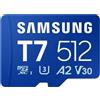 compatibile con SAMSUNG Scheda di memoria microSDXC UHS-I T7 512GB U3 V30 A2 MB-