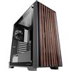 Case PC mid tower con pannello laterale in vetro temperato e frontale in legno M