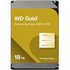 Western Digital Disco rigido interno da 3,5 pollici per server GOLD 18TB 7200RPM WD181KRYZ