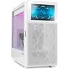 Case gaming mid tower ATX con vetro temperato e schermo LCD HUMMER-BIOS 8-PULGAD