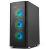 Case gaming mid-tower ATX con vetro temperato e ventole ARGB HUMMER-HORUS 4X120M