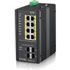 ZYXEL Switch PoE industriale gestito a 8 porte per guida DIN RGS200-12P 4X-SFP