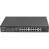 Switch PoE+ non gestito a 18 porte con uplink combo SFP per rack 16X100MBPS 2X1G
