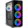 NOX Case gaming mid tower con vetro temperato e ventole RGB HUMMER-TGM GPU-370MM