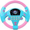 HoveeLuty Volante giocattolo 8x8 pollici Volante realistico per bambini con ventosa girevole a 360° con molteplici effetti sonori per casa, parco giochi, altalena, nave pirata per bambini