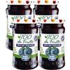 Menz&Gasser, Composta di Mirtilli Neri 100Dafrutta | 100% Frutta IQF di Alta Qualità, Lavorata con Passione in Trentino-Südtirol, Senza Glutine, Vegan, 4 Vasi x 240 g