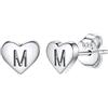 Silvora Orecchini Argento Lettera Iniziale A-Z Argenti 925 Sterling alfabeto - Gioielli Regalo Nozze Anniversario Compleanno Festa della Mamma San Valentino Natale