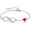 JewelryWe Gioielli Bracciale da Uomo Donna, Infinito Acciaio Inossidabile, Colore Argento(con Borsa Regalo), Bracciale Coppia Fidanzati