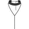JewelryWe - Collana da Donna Girocollo Y con Strass Multifila Pullover Catena Lunga con Ciondolo