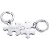 Vnox Set Puzzle Personalizzabile con Incisione per Amicizia e Famiglia | Set puzzle personalizzabile con nome, iniziali o breve frase, disponibile come collana o portachiavi per più persone
