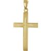 trendor Ciondolo a croce per uomo e donna, argento 925 placcato oro, 24 mm | Ciondolo a croce in argento, placcato oro, croce in argento sterling, ciondolo di gioielleria religiosa, gioiello simbolico
