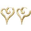 PUNKYOUTH Orecchini a cerchio a forma di cuore, 18 G, 1 mm, in argento 925, lucidi, in metallo liquido, per donne e uomini, stile gotico, alternativa alla vita quotidiana