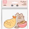 Grupo Erik Pusheen Sushi Roll Set 2 Stickers | Adesivi Vinile Sagomati | Laptop, Borraccia e Cellulare, Decorazioni Resistenti, Gatto Gadget, Regalo Kawaii