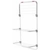 Kleeneze KL081674EU7 - Stendibiancheria da porta a tre livelli, Ripiani regolabili, 40 x 20 x 134 cm, grande stendibiancheria pieghevole, Rosa/Bianco