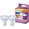 Philips Lampadina LED Classic GU10 WarmGlow, 50 W, Riflettore, dimmerabile, bianco caldo, confezione doppia