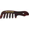 Strähnenboy Pettine styler a denti grossolani marrone 6 denti larghi 6,5 pollici 16 cm fatto a mano pettine per ricci afrokamm (057 hav)