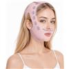Haoutdory Maschera V per il Viso,Maschera Rassodante Riutilizzabile per il Contorno V,Maschera Lifting Ice-Cool per V Line,Fascia Snellente per Doppio Mento e Pelle Rilassata,F