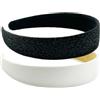Guiguishiny 2 Pezzi Cerchietti Donna,Raso e Fili Lucidi,Fasce per Capelli da 3 cm,Cerchietti Capelli alla Moda per Ragazze e Donne,Leggeri ed Elastici,per Uso Quotidiano e Feste，Bianco + Nero