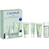 Caudalie Vinopure Starter Kit, Routine Anti-Imperfezioni, 4 pz | Gel detergente, lozione, siero salicilico e fluido opacizzante, riduce imperfezioni, vegan, pelle mista a grassa