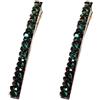Yjemle 2 fermagli per capelli con strass verdi lucidi e strass, forcine a coccodrillo per donne e ragazze, clip e accessori