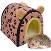 Generic Letto a criceto in peluche - Grotta antiscivolo e isolante per conigli, ideale in inverno | Casa multiuso per ricci, criceti e scalette di zucchero, riparo caldo e sicuro per animali di piccola taglia