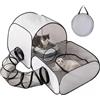 Sifxouped Box per gatti per esterni, pieghevole e portatile | Recinto pieghevole per animali con tunnel, recinto per gatti per cuccioli e cani all'aperto
