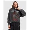 Ed Hardy Womens Ed Hardy Skull Overhead Denim Hoodie - Nero, nero