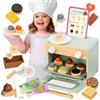 Nene Toys Pasticceria di Biscotti in Legno per Bambini 3+ Anni - Set Completo con Mini Forno, Menù & Soldi Finti - Gioco di Ruolo Educativo & Primi Calcoli - Regalo 3-6 Anni