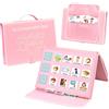 BOHEMIABY Agenda Visiva Bambini Autismo Libro, Calendario Bambini con Tabella Delle Ricompense, Routine Piano Bambini Giornaliera con 196 Carte, Adatto Famiglie Autismo (Rosa)