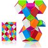 EACHHAHA Serpente Magico 48 segmenti Puzzle-regalini feste bambini-Gadget Compleanno Magic Snake Cubo Puzzle Fidget Snake -Bomboniere per feste di compleanno per ragazzo(Arcobaleno*1)