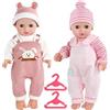 CHONGQILAO Vestiti per Bambole 35-45 cm, 2 Pezzi Vestiti Bambole, Accessori per Bambole con Cappello Pantaloni Maniche Lungh Appendiabiti, Vestiti per Bambola, Regali per Ragazze e Ragazzi