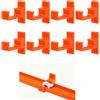 BOXOB 8 Staffe di Montaggio a Parete a Corsia Singola (Arancioni) | Supporti a Parete in PETG per Pista Singola in Scala 1/64 per Auto e Camion Compatibili con i Sistemi di Piste Hot Wheels