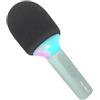 KIDYWOLF - KIDYMIC Verde - Microfono Karaoke Bambini Bluetooth 4 Anni+ | Senza fili, altoparlante integrato da 5 W, 6 effetti vocali, luci LED multicolore, ricarica USB-C, leggero e facile da tenere