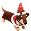 Generico Peluche Bassotto Natale 50cm Grande Cane Salsiccia Morbido Regalo Bambini | 50x11x32cm, Tessuto Peluche Morbido, Imbottitura Riciclata, per Amanti Bassotto, Bambini, Nonni, Decor Camera e Famiglie
