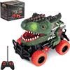 Delycazy Dinosauri Giocattolo Macchina Telecomandata per Bambini 3-8 Anni | Telecomandata Macchinine per Bambini, Camion Giocattolo Regalo per Bambino 3 4 5 6 7 8 Anni